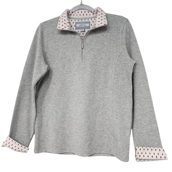 Orvis Sandy Point 1/4 Zip Long-Sleeved Gray Pullover Women's Medium Sweatshirt - Picture 1 of 4
